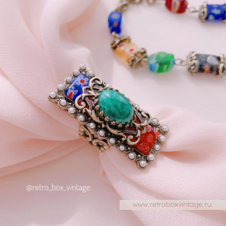 SWEET ROMANCE Кольцо «Цветущий луг: красные»