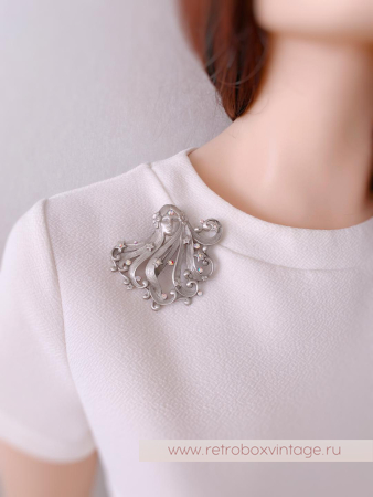 JJ / JONETTE JEWELRY Брошь «Принцесса звезд: серебро»
