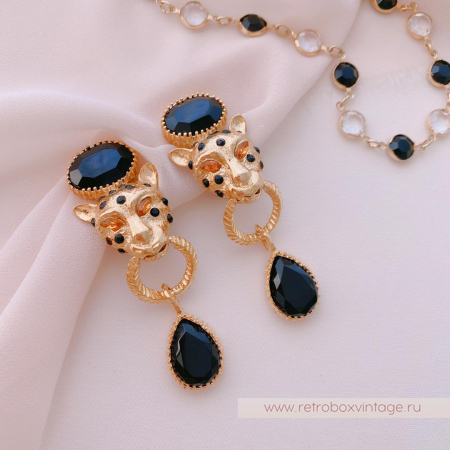 GRAZIANO Клипсы «Хищные кошки леопарды»