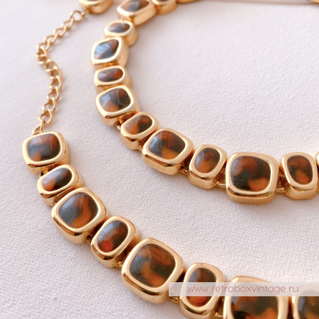 ANNE KLEIN Ожерелье "Тайны странствий» черепаховое