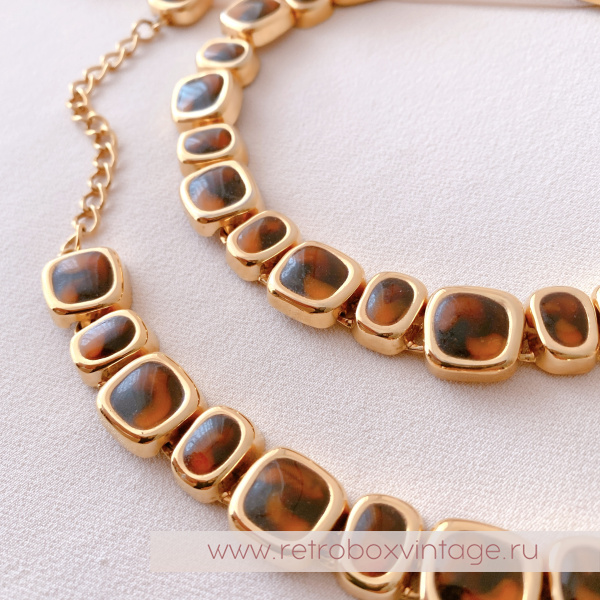 ANNE KLEIN Ожерелье "Тайны странствий» черепаховое