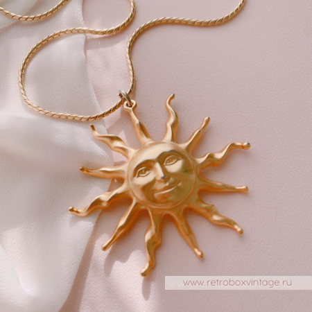 ANNE KLEIN Кулон на цепочке «Золотое солнце»