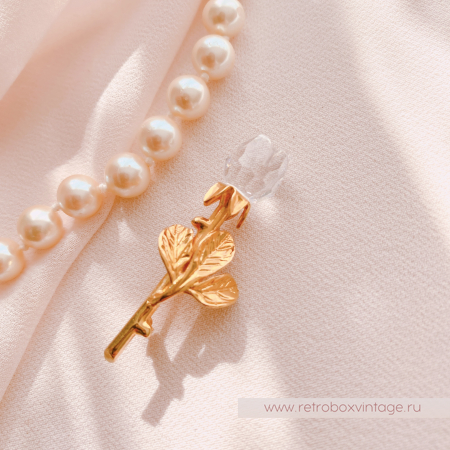 SWAROVSKI Брошь "Хрустальная роза малая" Коллекция Crystal Memories