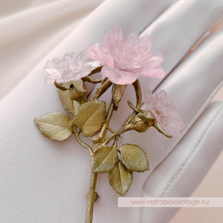 MICHAEL MICHAUD Брошь «Цветущая роза»