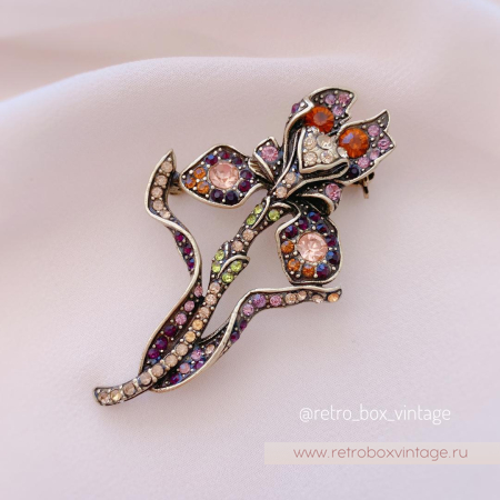 HEIDI DAUS Брошь «Кристальный ирис»