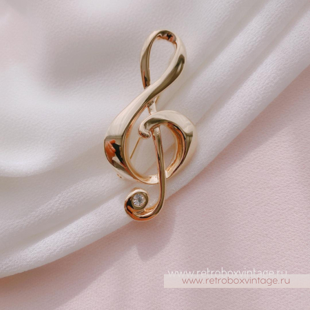 LIZ CLAIBORNE Брошь «Скрипичный ключ»
