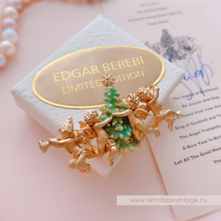 EDGAR BEREBI Брошь «Рождественские ангелы»