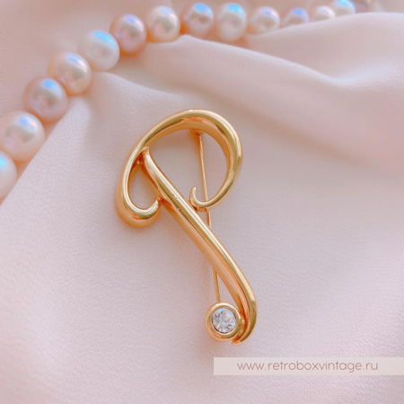 MONET Брошь «Буква Р»