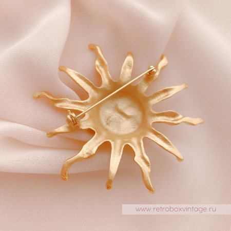 ANNE KLEIN Брошь «Золотое солнце»