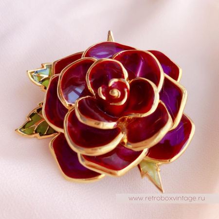 JOAN RIVERS Брошь «Роза-королева цветов»