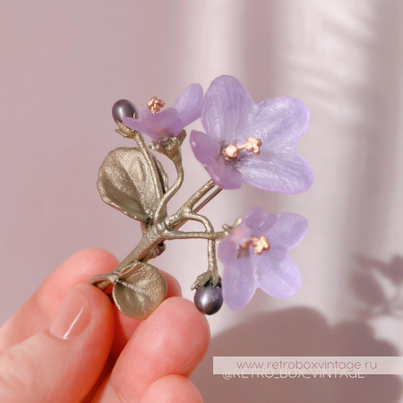 MICHAEL MICHAUD Брошь «Нежные фиалки» коллекция African violet