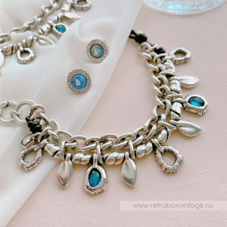 CICLON Браслет-цепь «Дыхание океана» Lobella муранское стекло