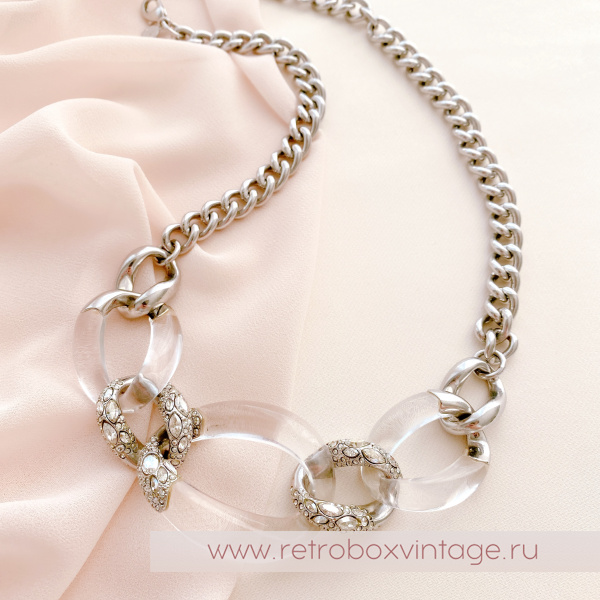 ALEXIS BITTAR Ожерелье «Ледяная королева» прозрачный люцит в серебре