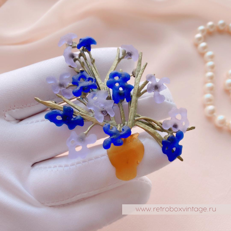 MICHAEL MICHAUD Брошь «Ирисы Ван Гога» музейная коллекция