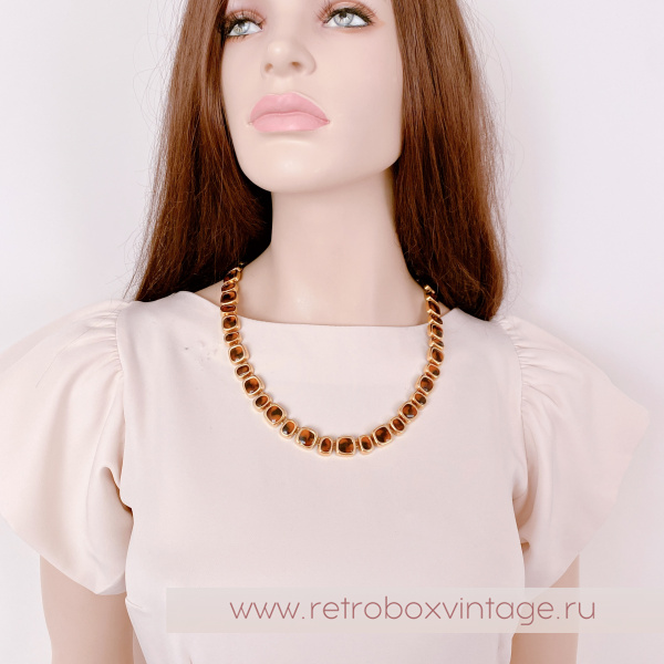 ANNE KLEIN Ожерелье "Тайны странствий» черепаховое