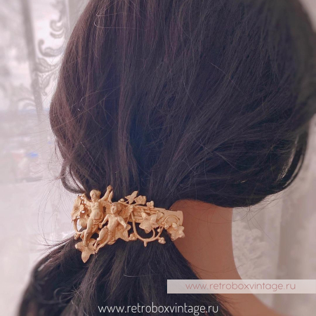 KIRKS FOLLY Заколка-автомат для волос «Два купидона»