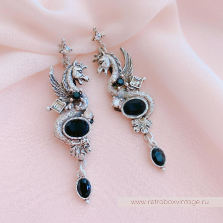 SWEET ROMANCE Серьги «Хранители: серебро»