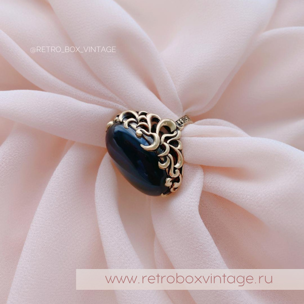 FIORE DI FIRENZE Кольцо «Черный феникс» с соколиным глазом