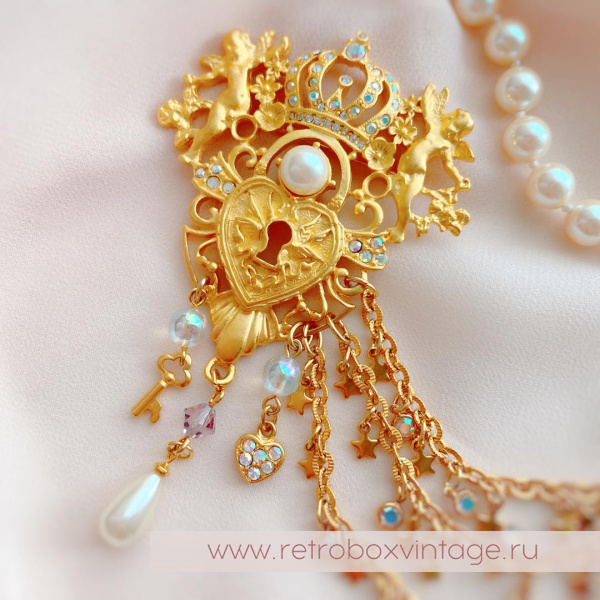 KIRKS FOLLY Брошь-шатлен «Ключи к сердцу»