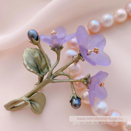 MICHAEL MICHAUD Брошь «Нежные фиалки» коллекция African violet