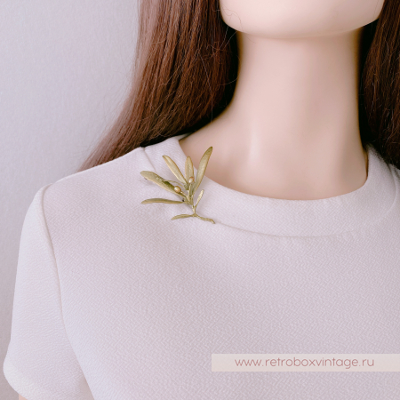 MICHAEL MICHAUD Брошь "Веточка молодой оливы"