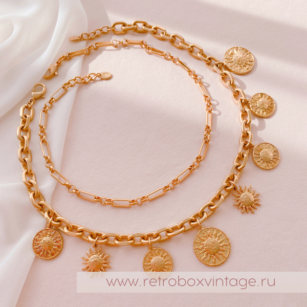 ZARA Комплект цепей "Золотые боги Солнца"