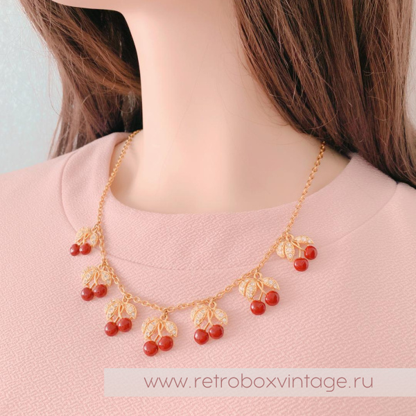 JOAN RIVERS Комплект «Спелая вишня» колье и серьги