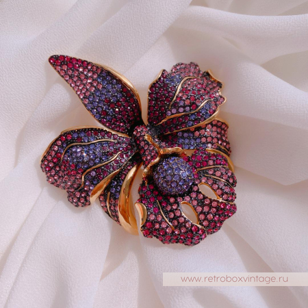 JOAN RIVERS Брошь «Пурпурная орхидея»