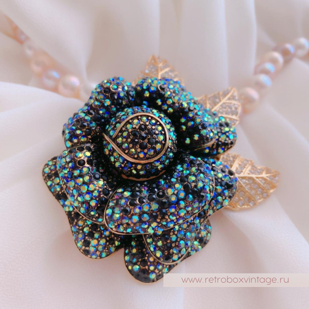 JOAN RIVERS Брошь «Ночная роза»