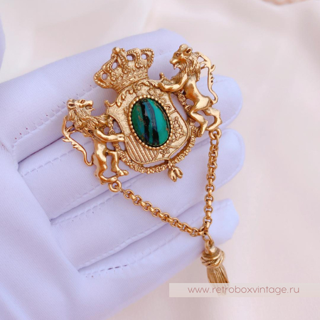 1928 JEWELRY  Брошь «Герб со львами»