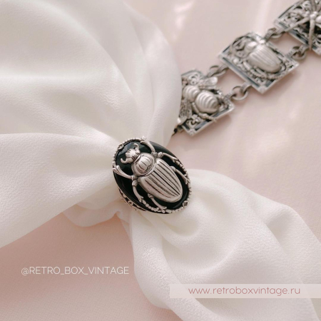 SWEET ROMANCE Кольцо «Скарабей: серебро»