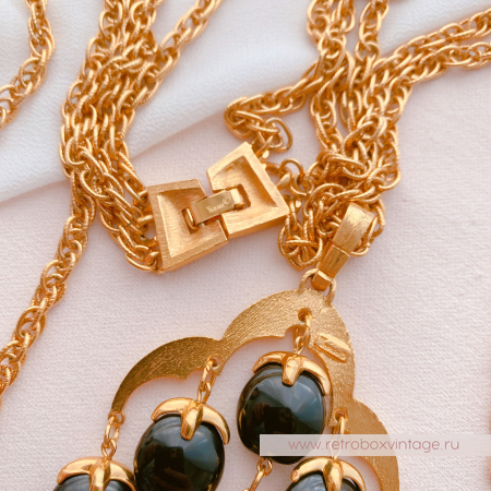 TRIFARI Ожерелье «Водопад: черный в золоте»