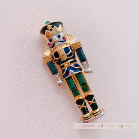 MONET Брошь «Синий щелкунчик»