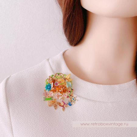 KIRKS FOLLY Брошь-кулон «Лесная фея и олененок» KIRKS FOLLY Брошь-кулон «Лесная фея и олененок»