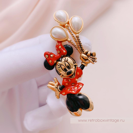 NAPIER / DISNEY Брошь «Минни Маус с шарами»