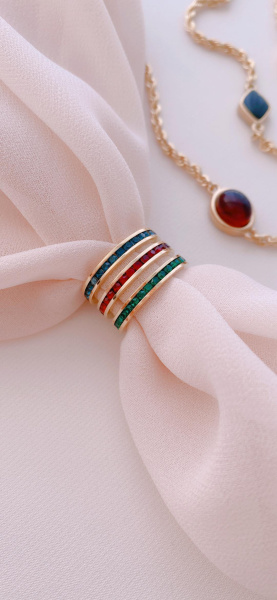 JOAN RIVERS Трио колец «Кристальные дорожки этернити»