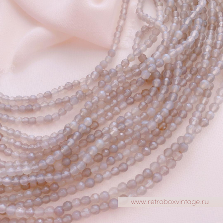 ALEXIS BITTAR Ожерелье с серым агатом «Цветок таинственного сада Jardin Mistere»