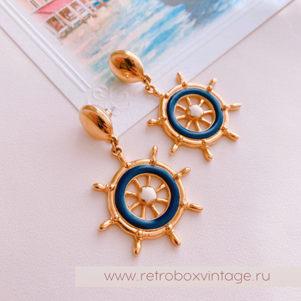 AVON Серьги "Морское путешествие: штурвалы"