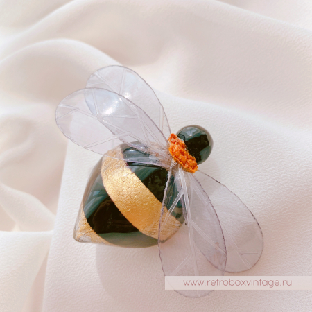 CILEA PARIS Брошь "Золотой шмель: средний» /  Коллекция "Пчелы"