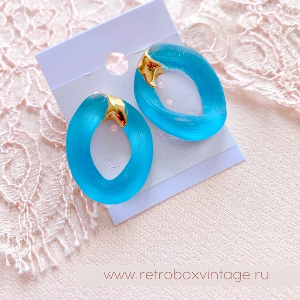 ALEXIS BITTAR Серьги "Оливия: голубая лагуна"