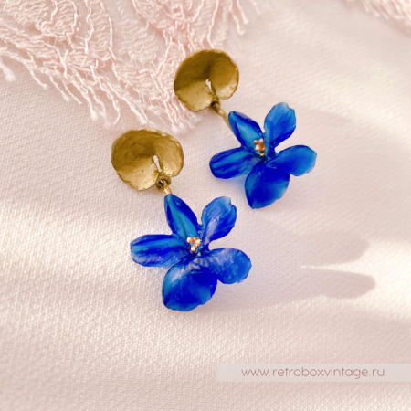 MICHAEL MICHAUD Серьги "Дикие фиалки"