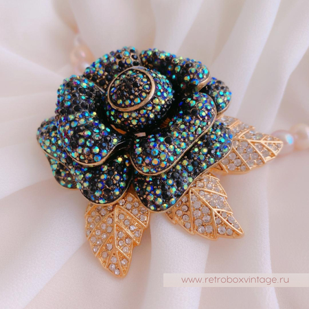 JOAN RIVERS Брошь «Ночная роза»