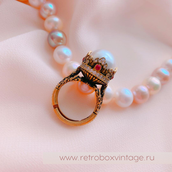 FIORE DI FIRENZE Кольцо «Короны с жемчугом» коллекция SOVRANO