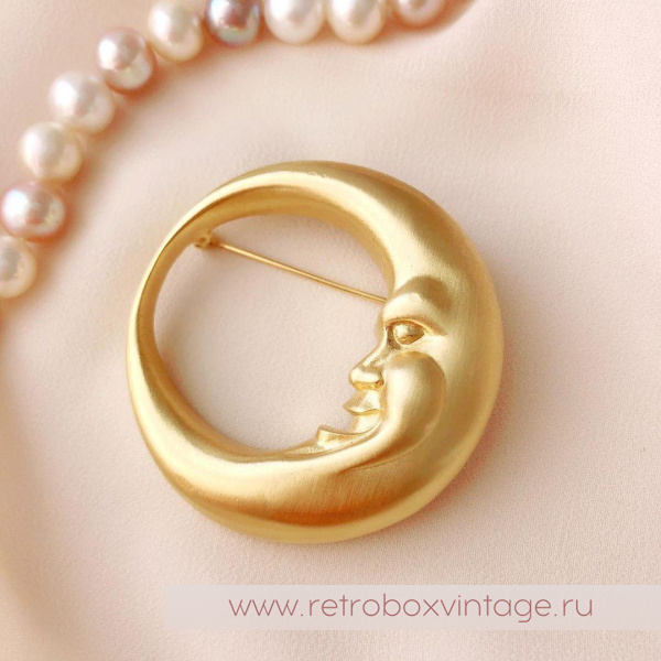 ANNE KLEIN Брошь «Полумесяц»