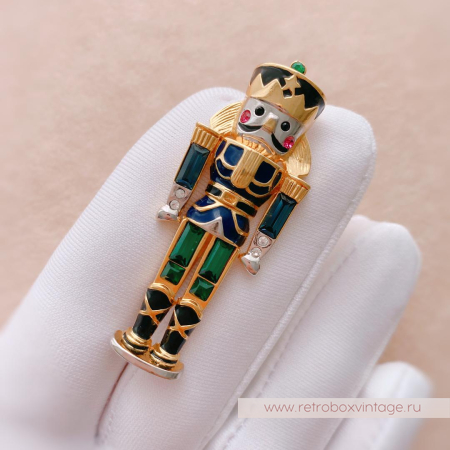 MONET Брошь «Синий щелкунчик»