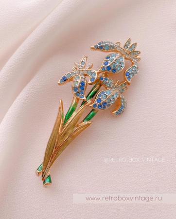 SWAROVSKI Брошь «Букет нежных ирисов»