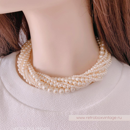 CAROLEE Ожерелье-чокер «Ода женственности: жемчужное многорядое»