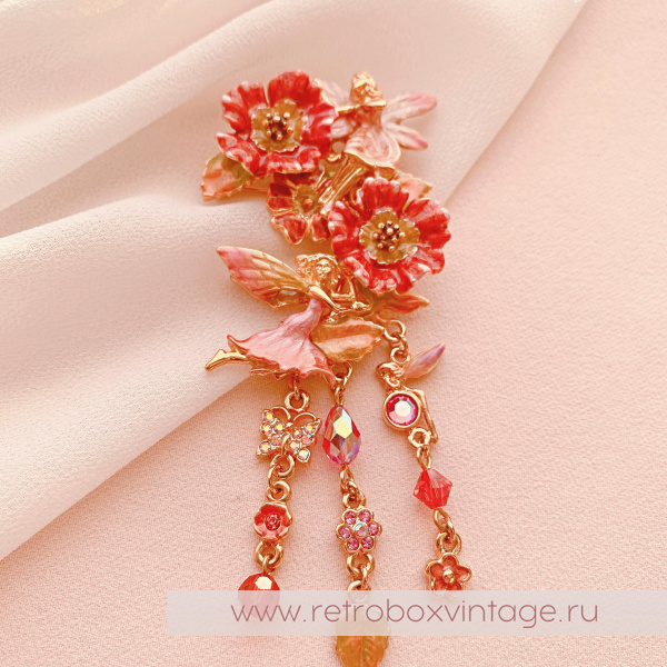 KIRKS FOLLY Брошь "Феи маков"