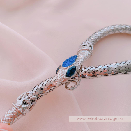 WHITING AND DAVIS Ожерелье-пояс «Серебристая змейка»