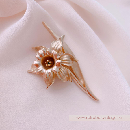 TRIFARI Брошь «Золотой нарцисс»